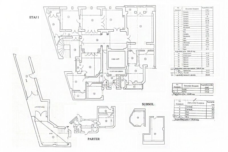 Calea Victoriei  Apartament Interbelic 8 camere plus Studio